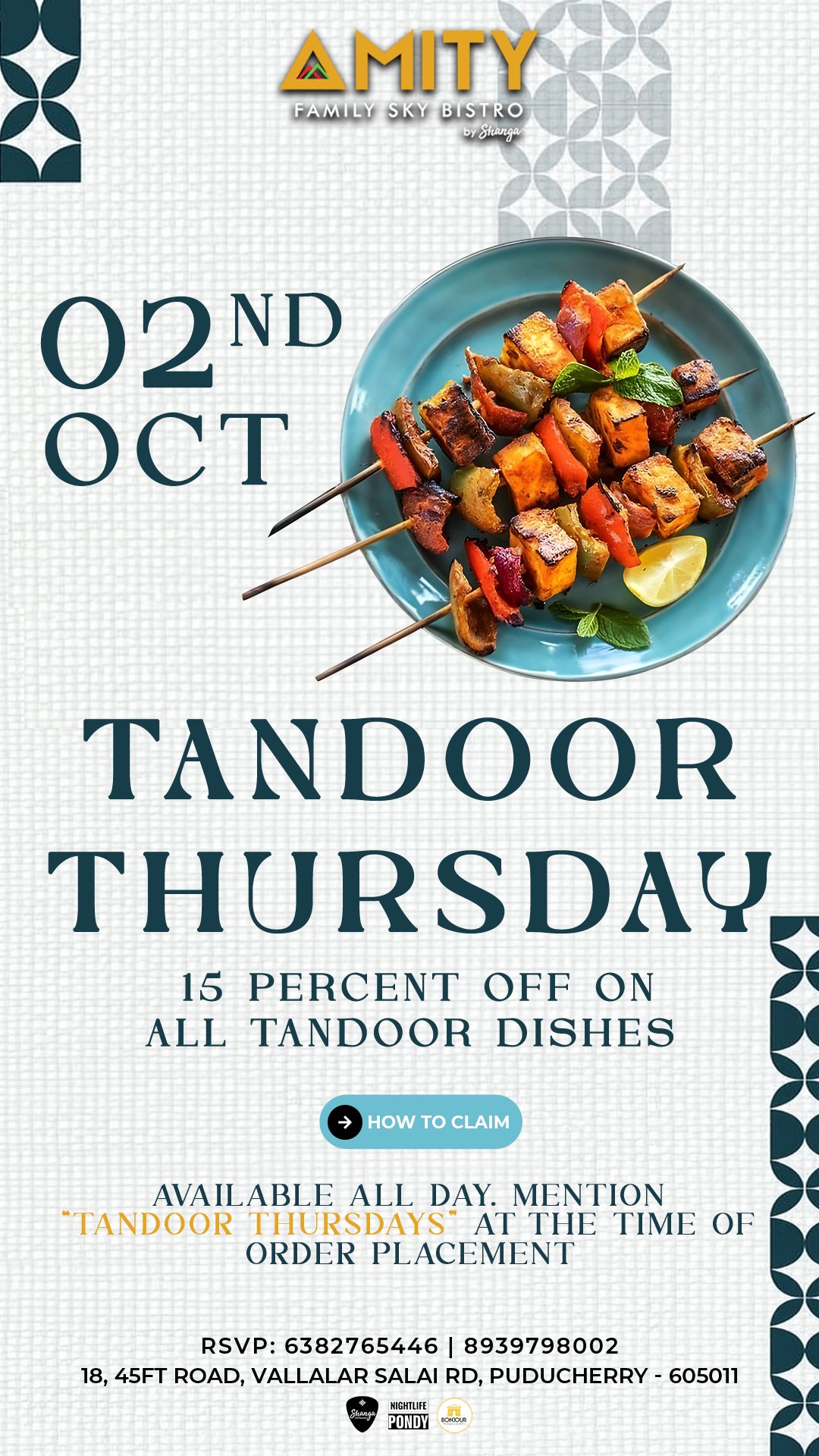 Tandoor Thursday - Amity Sky Bistro