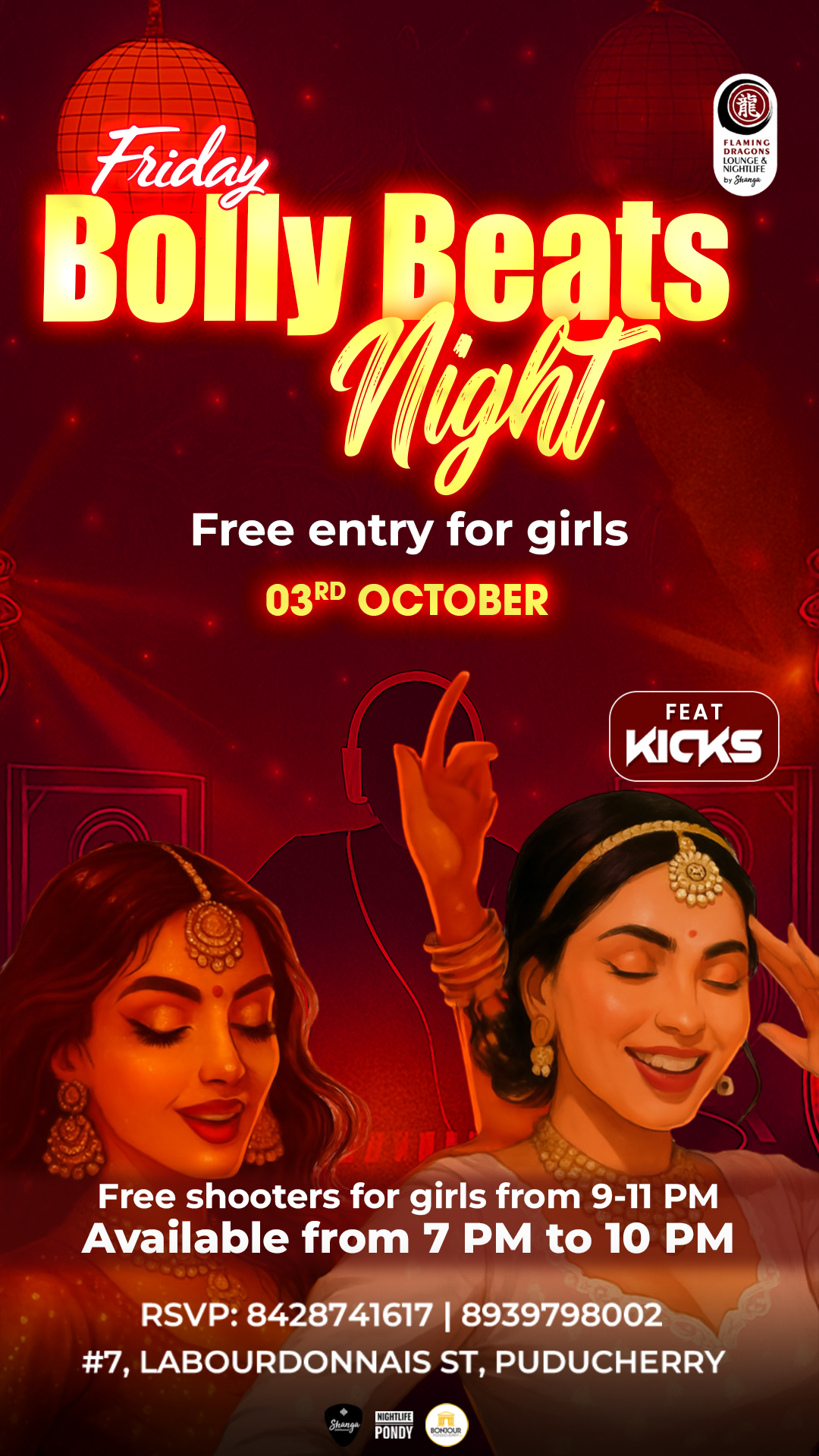 Bolly Beats Night - Flaming Dragons