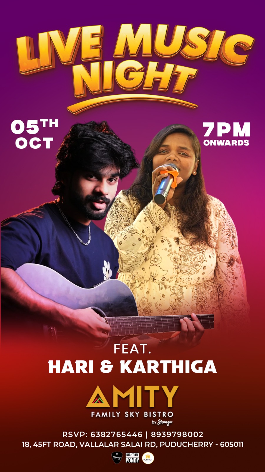 Live Music Night - Amity Sky Bistro